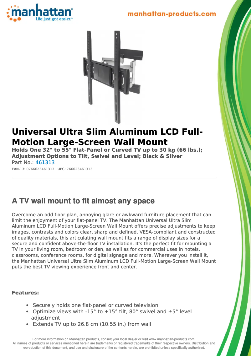 First page image of the manual for 461313