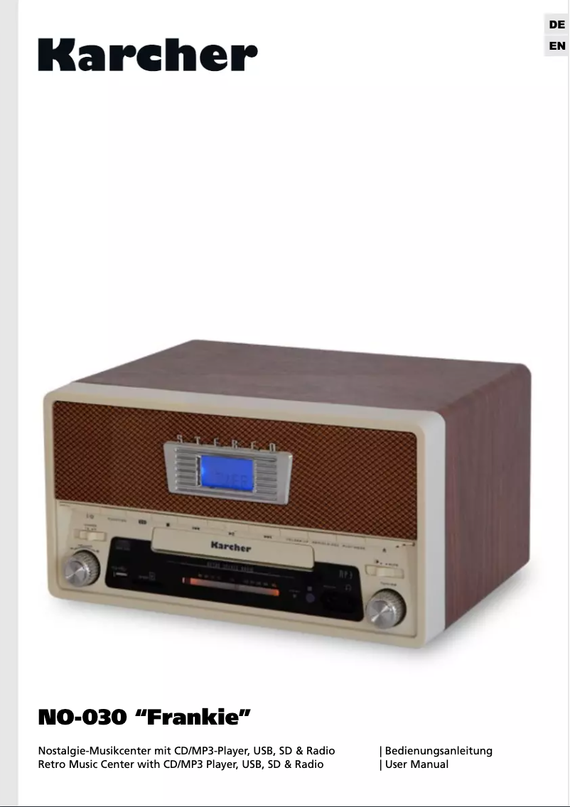 Page 1 of the manual User Manual Karcher Audio NO-030 Frankie