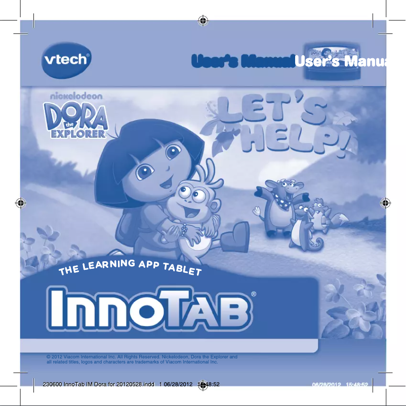 Page 1 of the manual User Manual Vtech Dora The Explorer