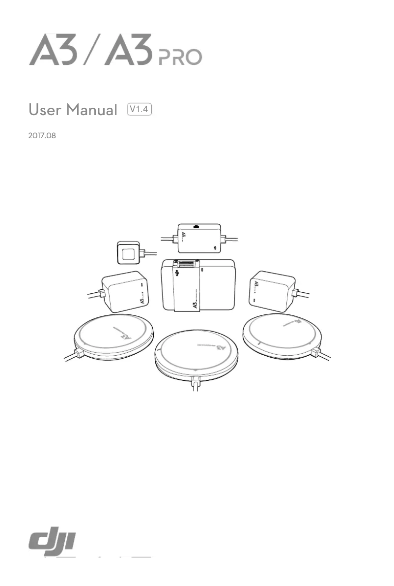 Page 1 of the manual User Manual DJI A3