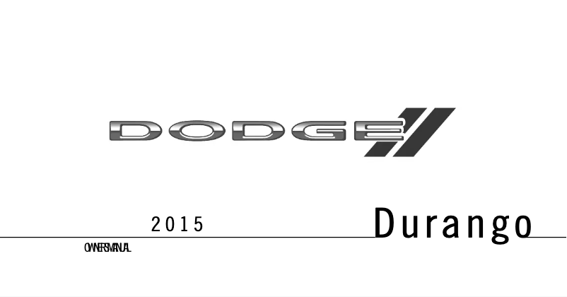 First page image of the manual for Durango (2015)
