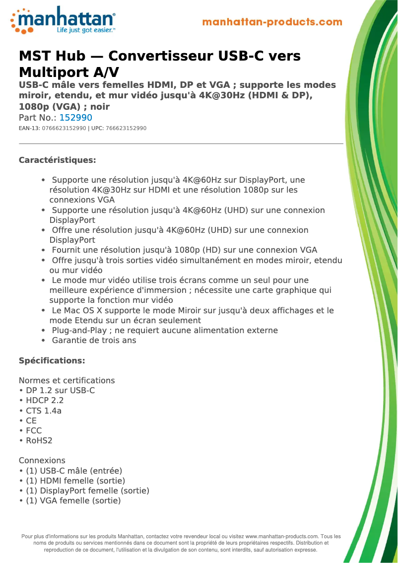 First page image of the manual for 152990