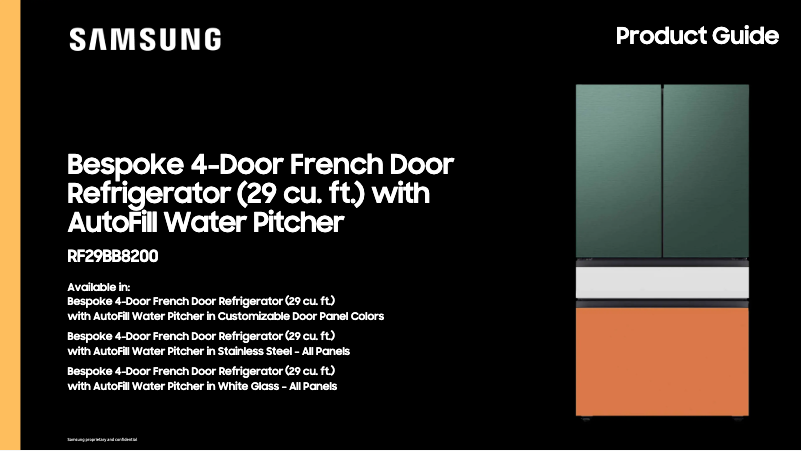 First page image of the manual for RF29BB820012