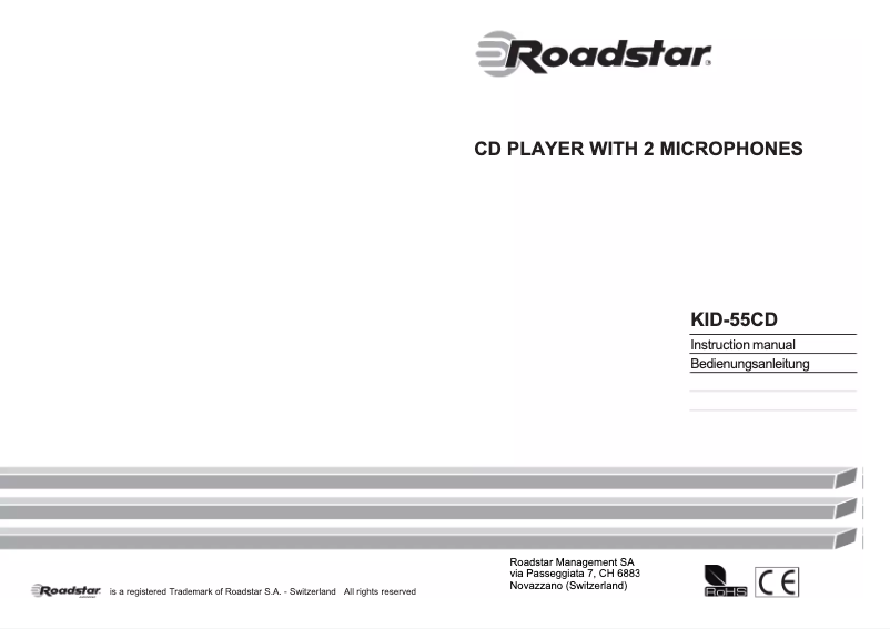 First page image of the manual for KID-55CD
