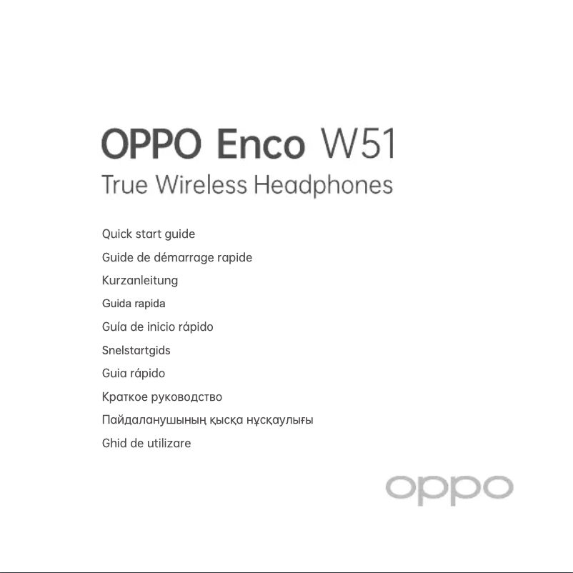 Page 1 of the manual User Manual Oppo Enco W51