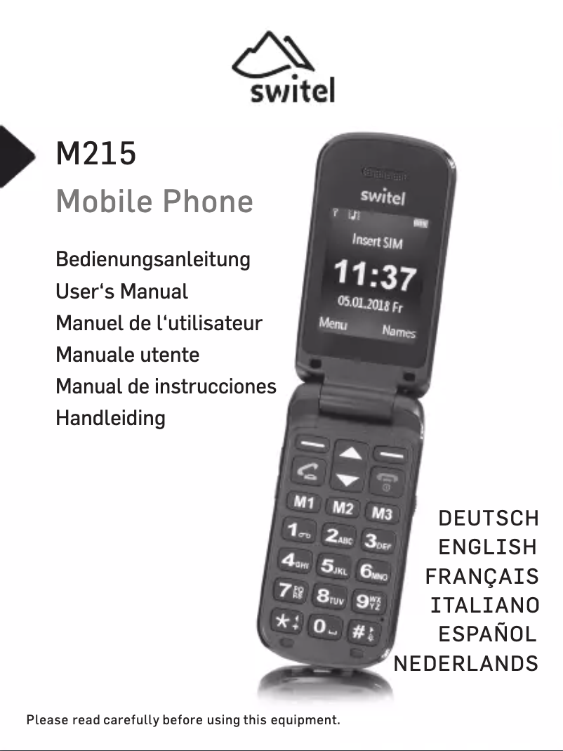 Page 1 of the manual User Manual Switel M215