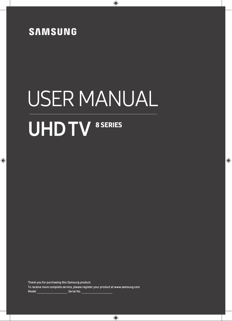 First page image of the manual for UE82RU8000