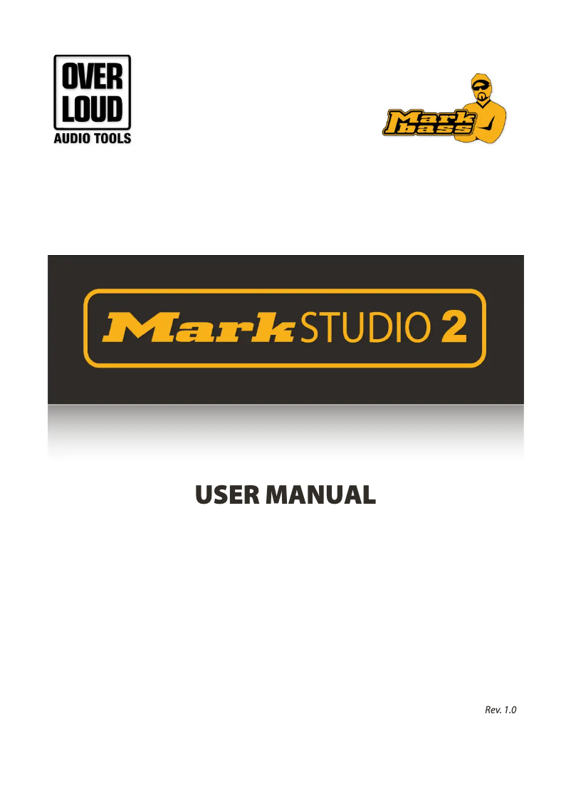 Page 1 of the manual User Manual Overloud Mark Studio 2