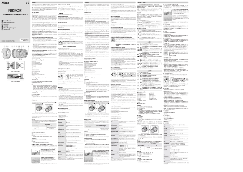 Page 1 of the manual User Manual Nikon Nikkor AF-S DX 18-55mm f/3.5-5.6G VR II