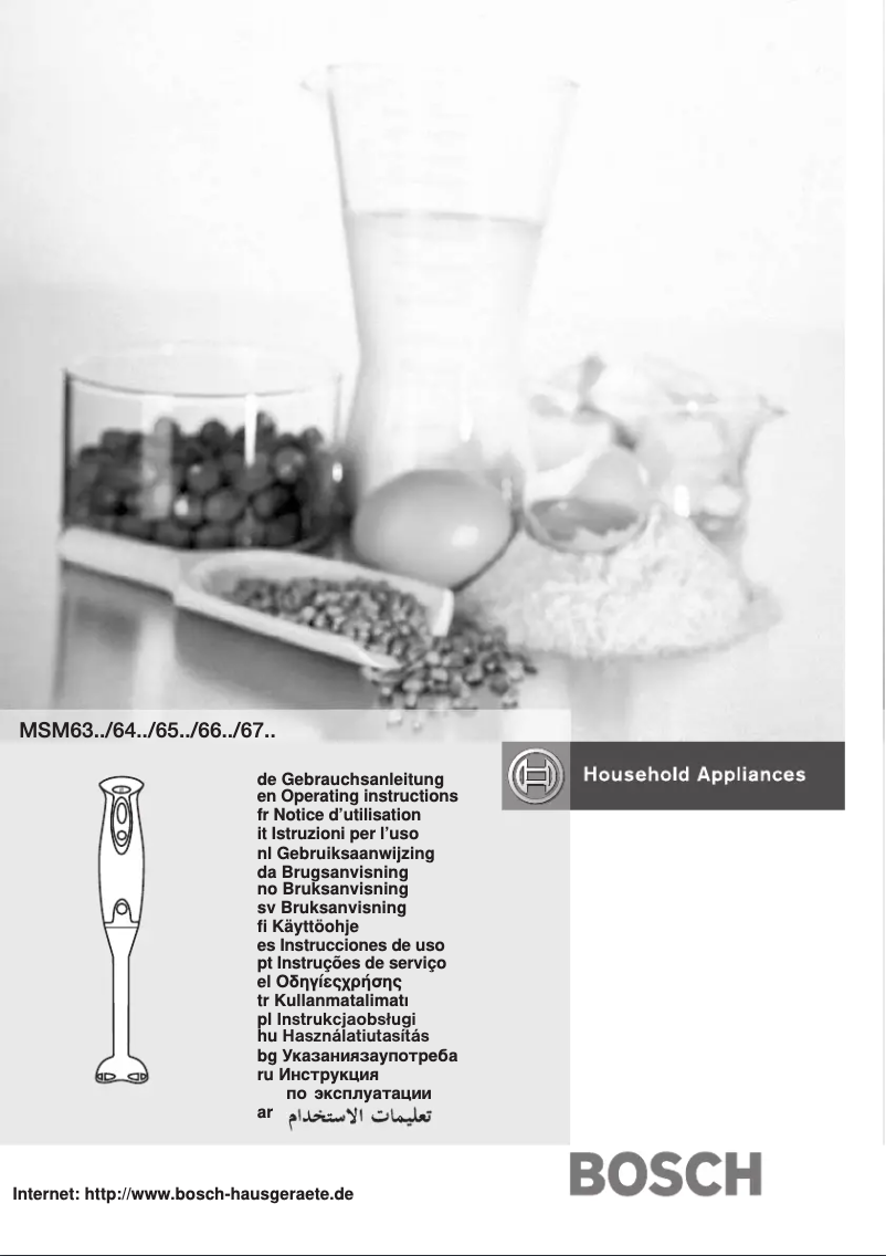 Page 1 of the manual User Manual Bosch MSM6500