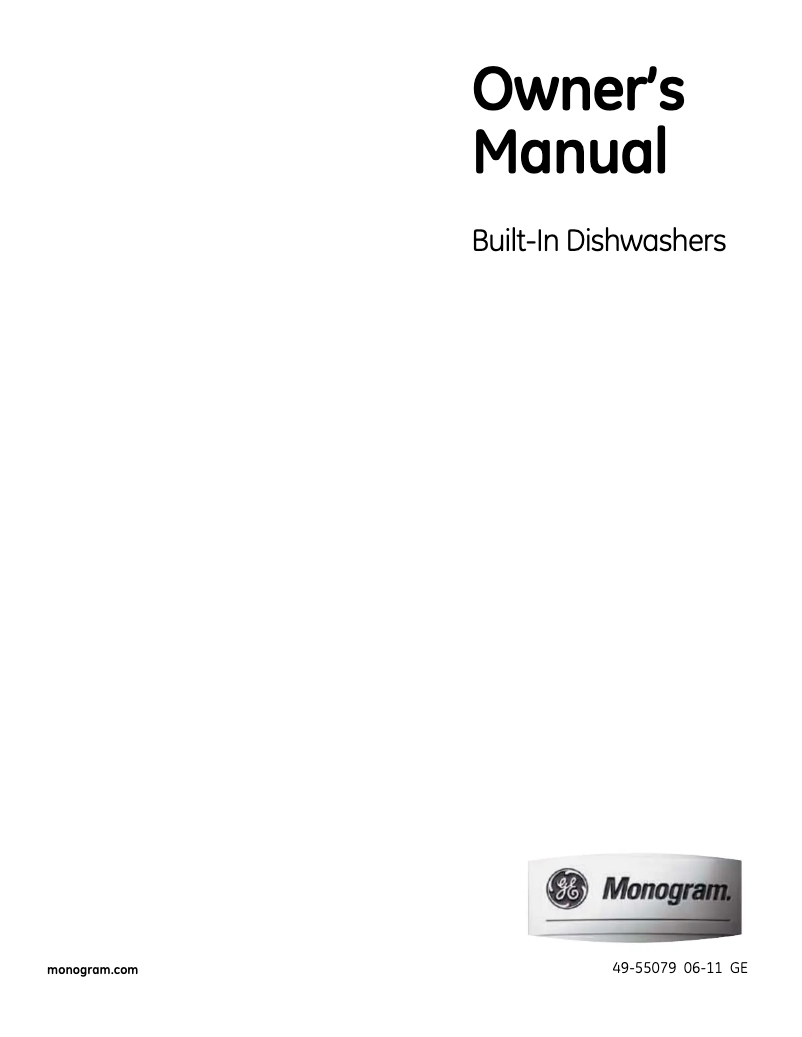 Page 1 of the manual Use and Maintenance Manual GE ZBD6920DSS