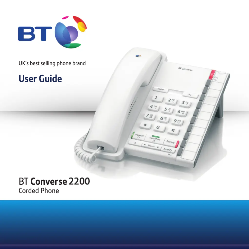 First page image of the manual for Converse 2200