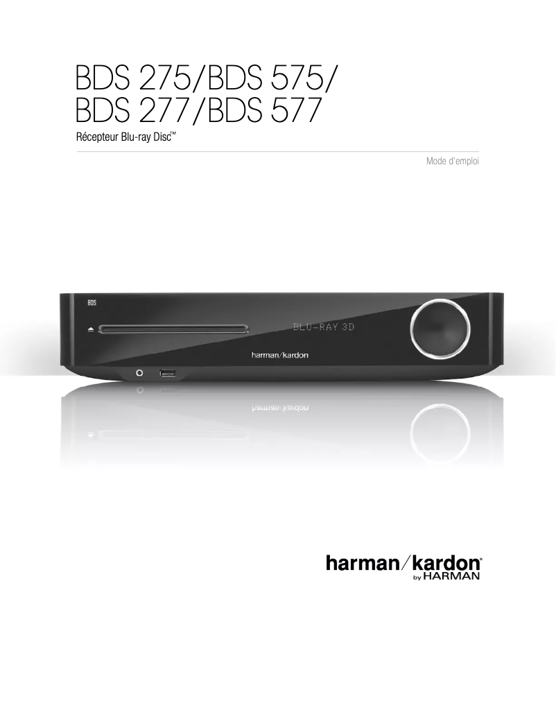 Page 1 of the manual User Manual Harman Kardon BDS 277