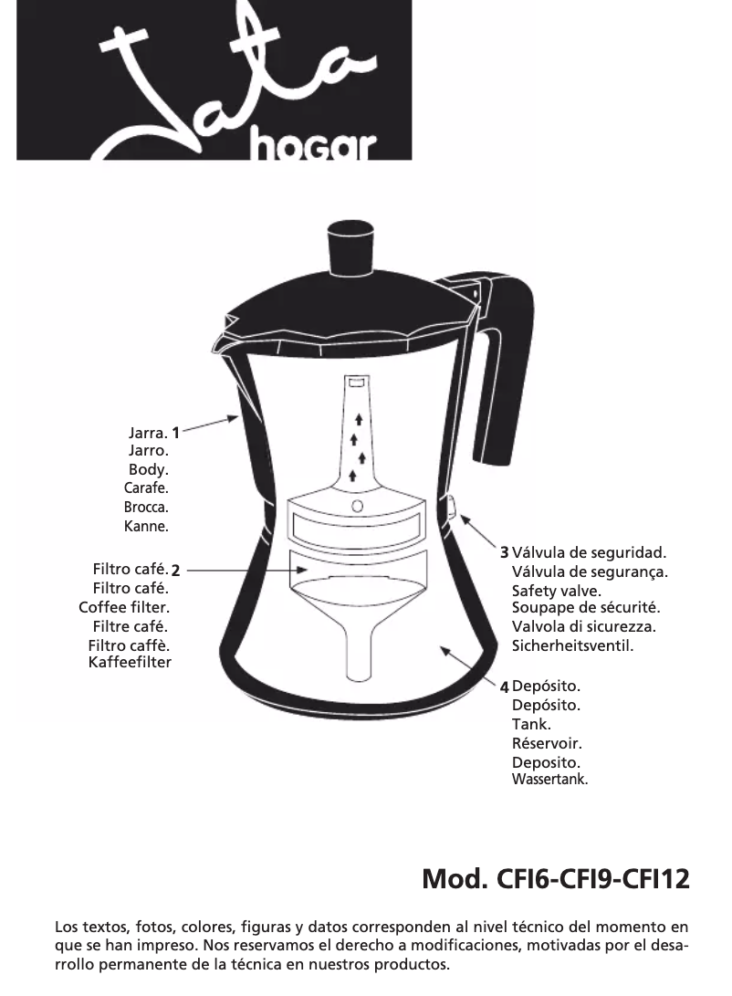 Page 1 of the manual User Manual Jata CFI9