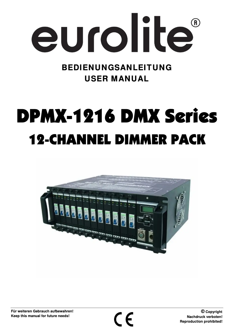Page 1 of the manual User Manual Eurolite DPMX-1216 DMX