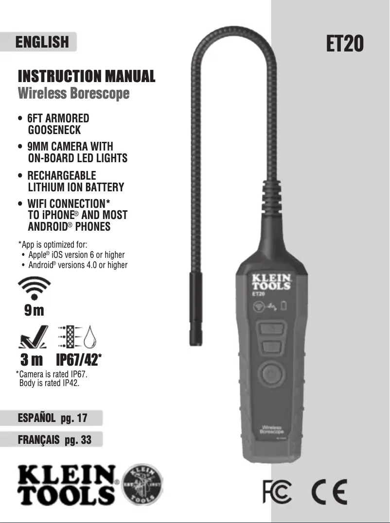 Page 1 of the manual User Manual Klein Tools ET20