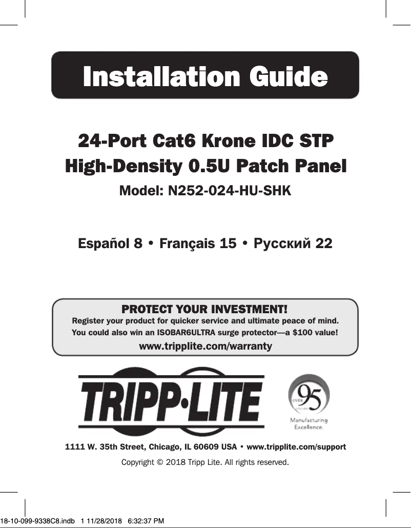 Page 1 of the manual User Manual Tripp Lite N252-024-HU-SHK