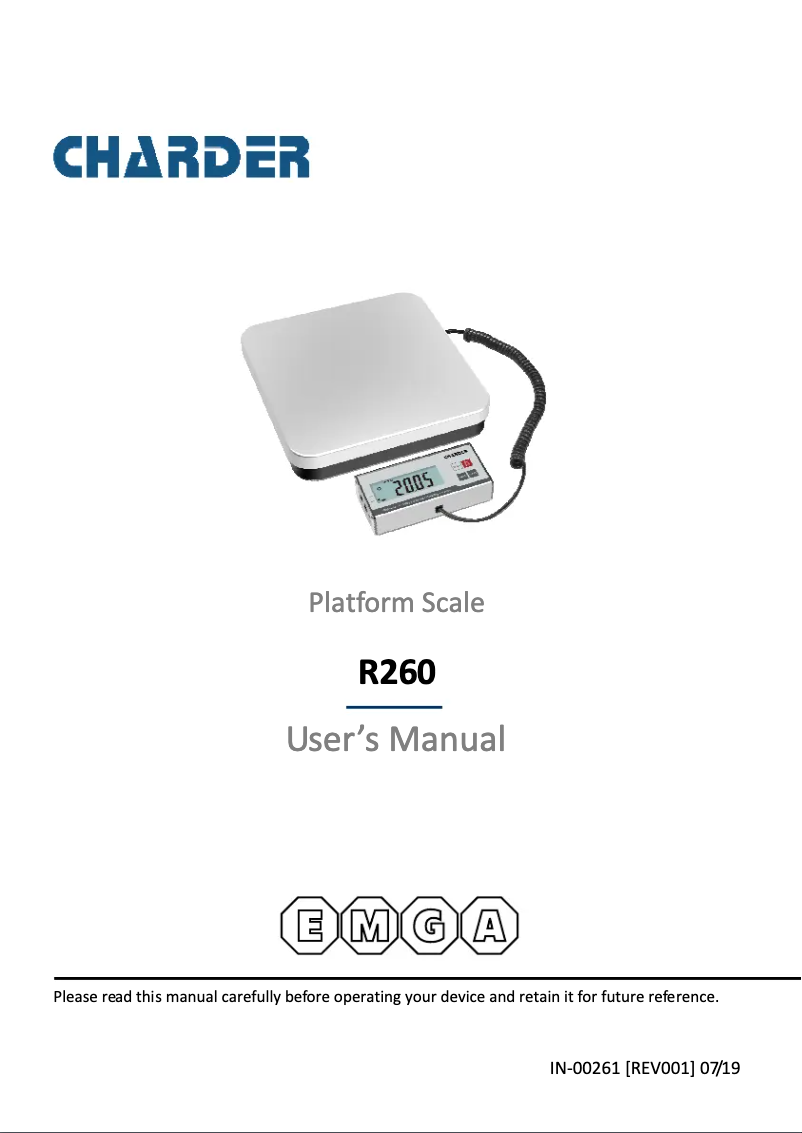 Page 1 of the manual User Manual Emga 311062