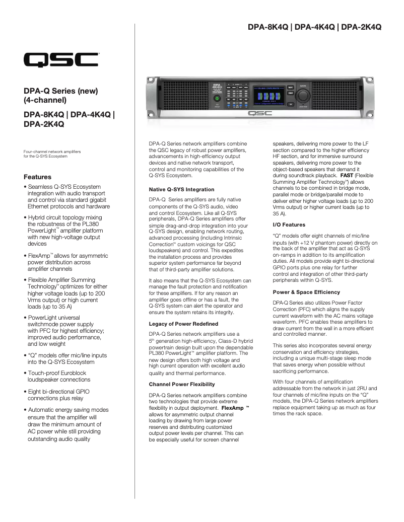 First page image of the manual for DPA-2K4Q