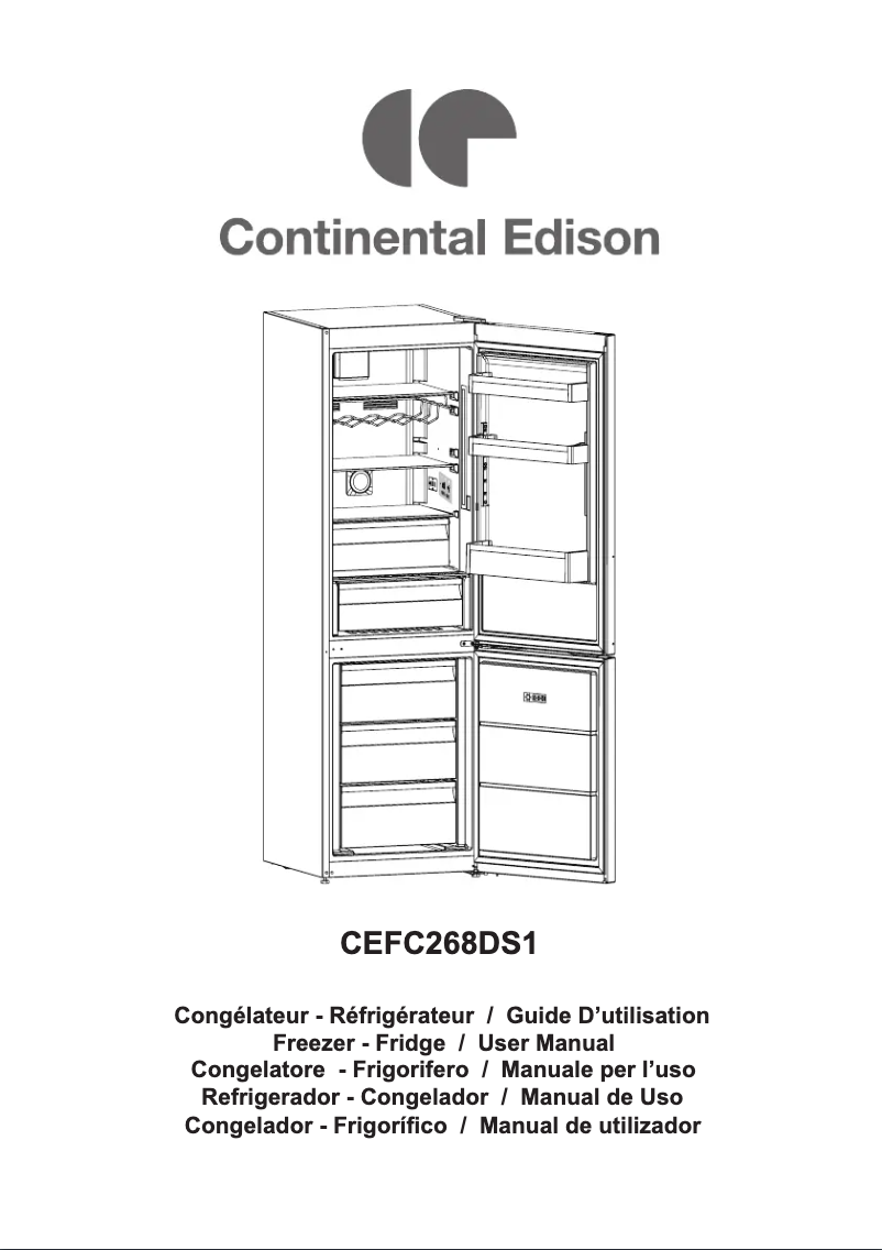 Page 1 of the manual User Manual Continental Edison CEFC268DS1