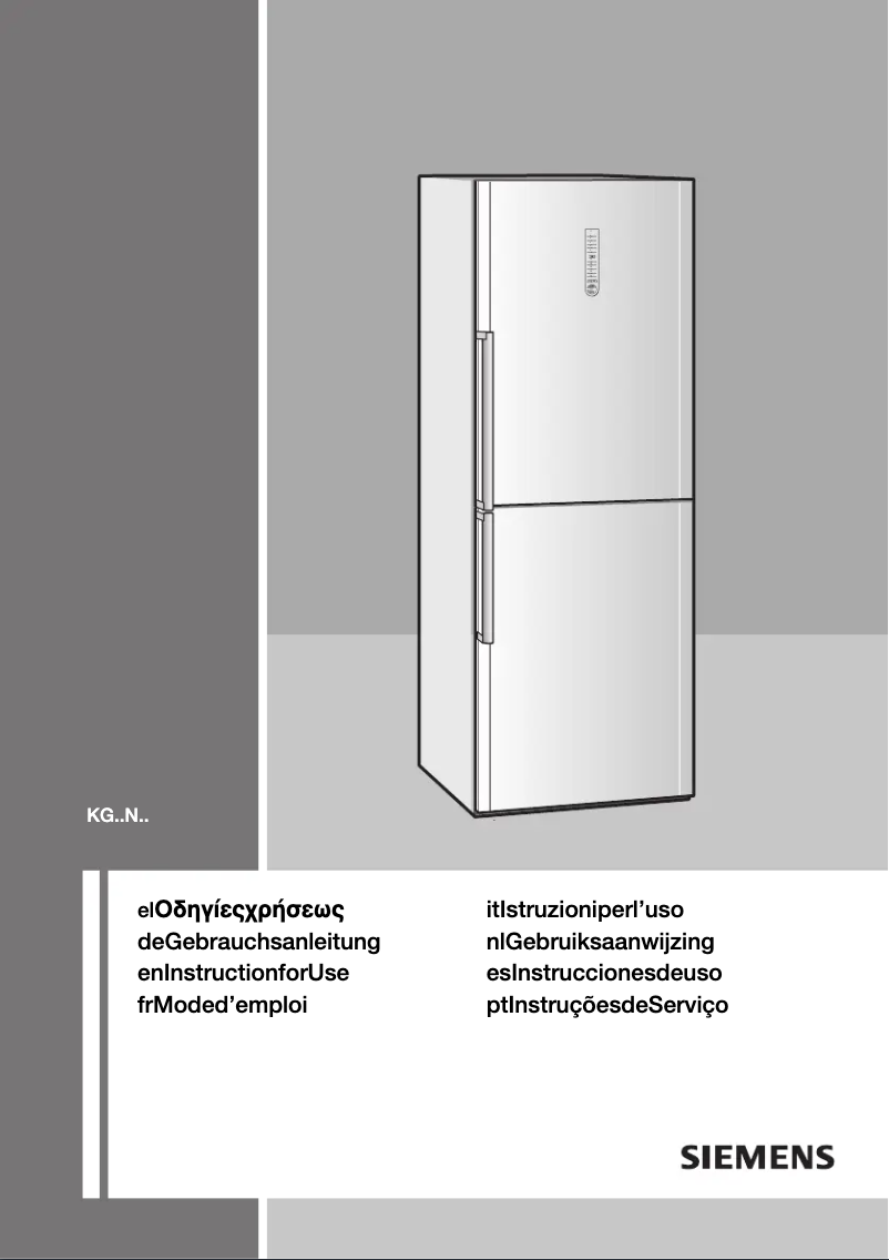 Page 1 of the manual User Manual Siemens KG 49NH90