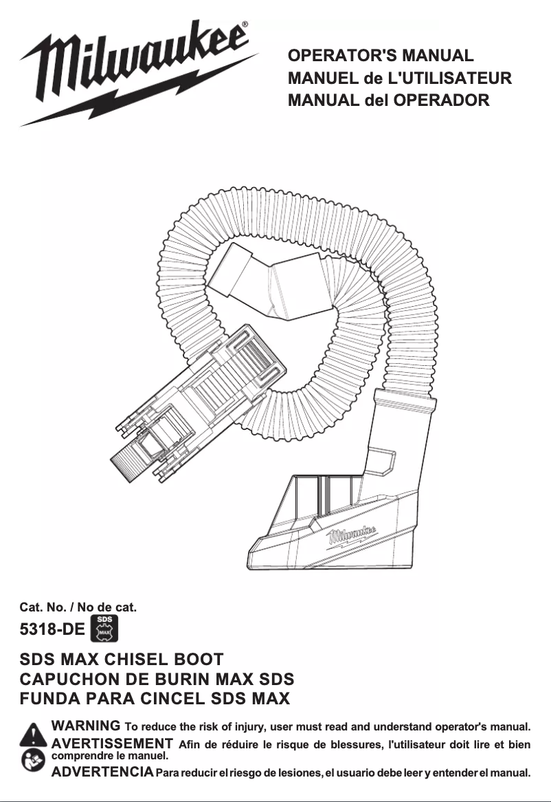 Page 1 of the manual User Manual Milwaukee 5318-DE