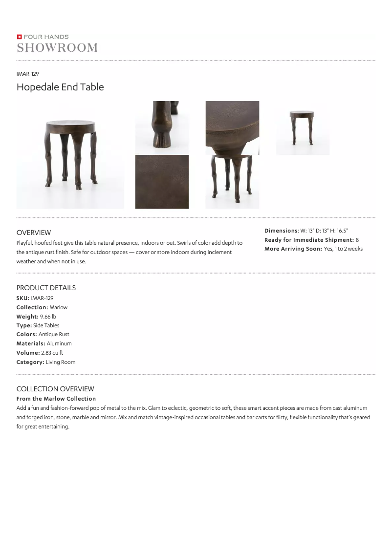 First page image of the manual for IMAR-129