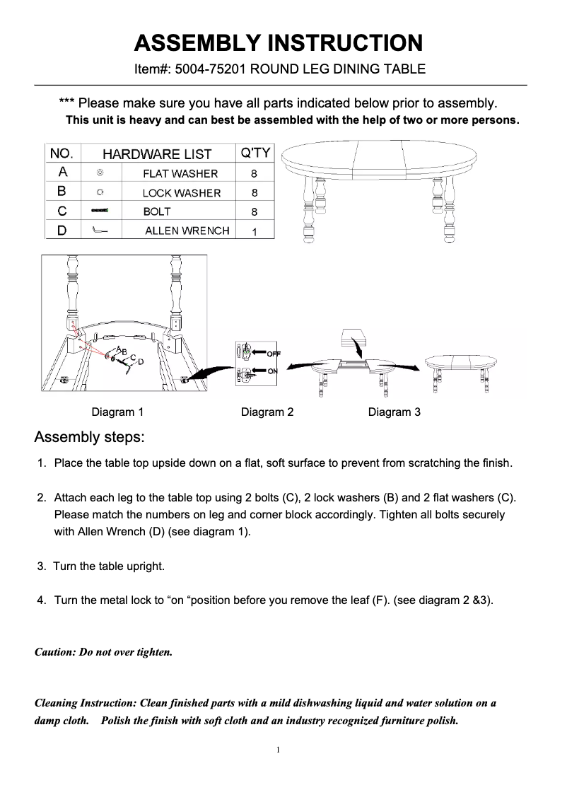Page 1 of the manual User Manual Hooker 5004-75201