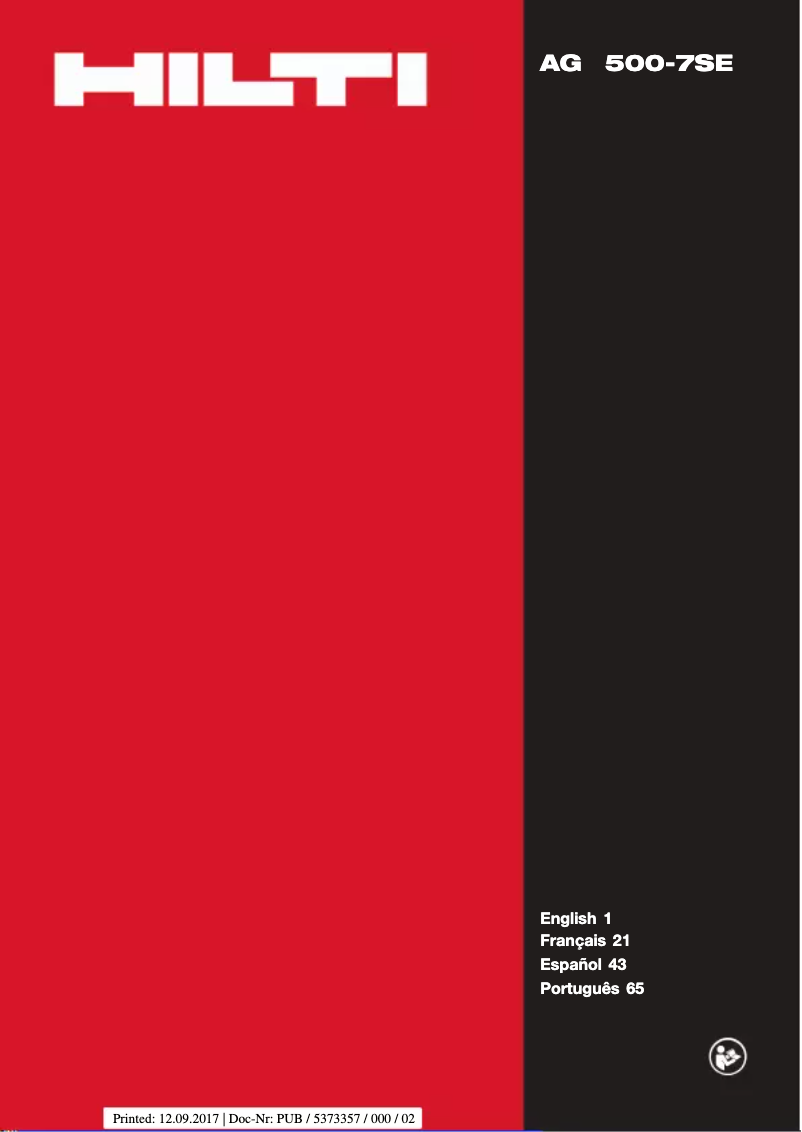 First page image of the manual for AG 500-7SE