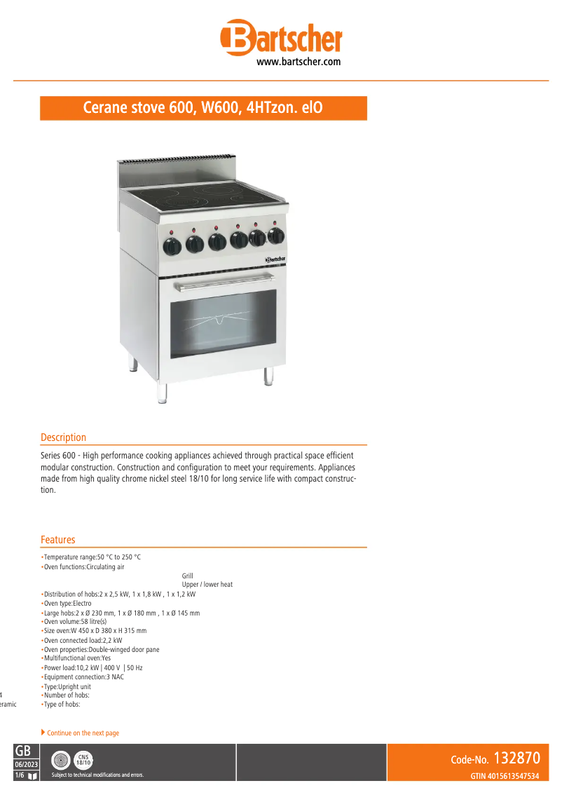 First page image of the manual for 132870