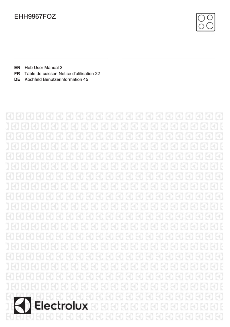 Page 1 of the manual User Manual Electrolux EHH9967FOZ