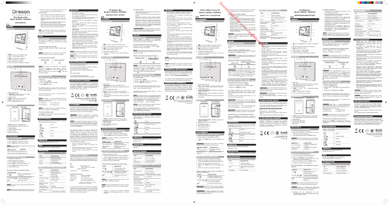 Page 1 of the manual User Manual Oregon Scientific OS Air