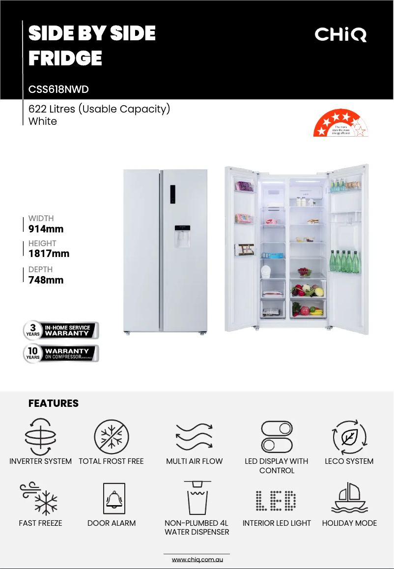 Image de la première page du manuel de l'appareil CSS618NWD