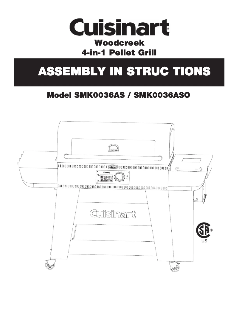 First page image of the manual for SMK0036AS