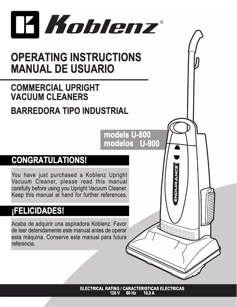 First page image of the manual for U-800