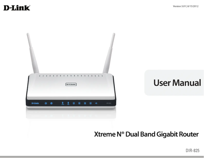 Page 1 of the manual User Manual D-Link DIR-825