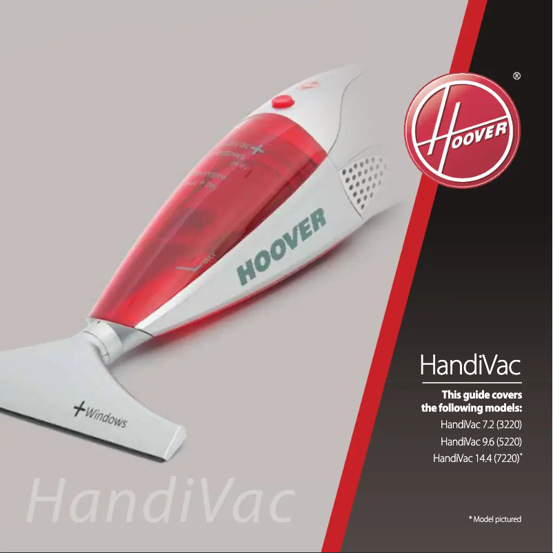 Page 1 of the manual User Manual Hoover HandiVac 7.2