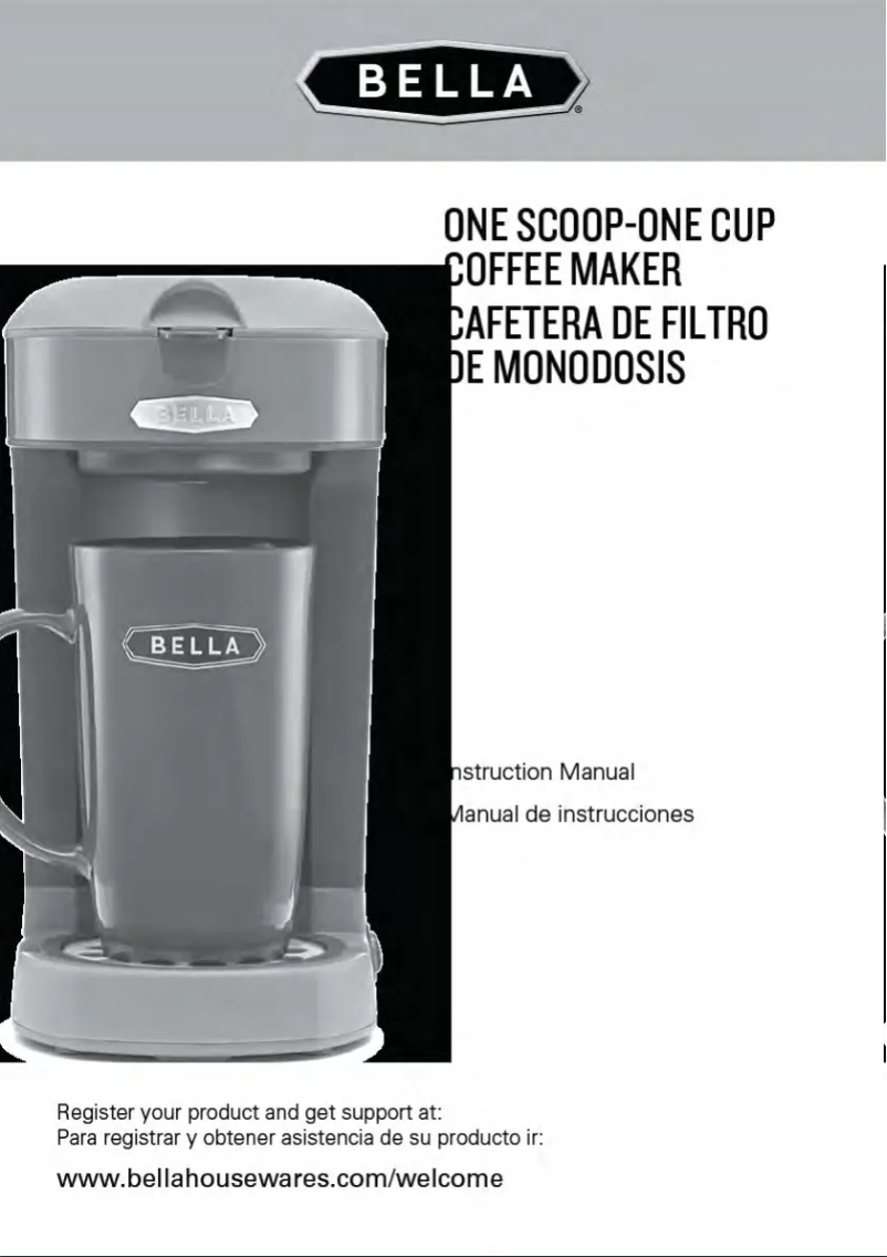 First page image of the manual for One Scoop One Cup