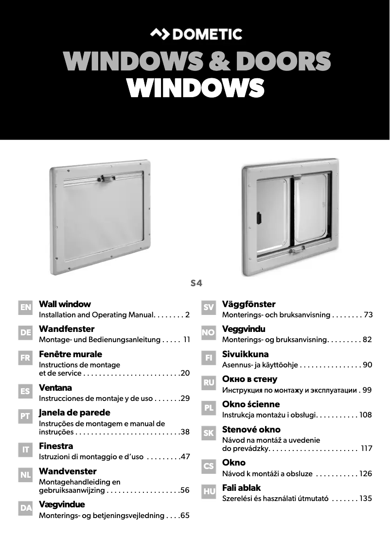 Page 1 de la notice Manuel utilisateur Dometic S4