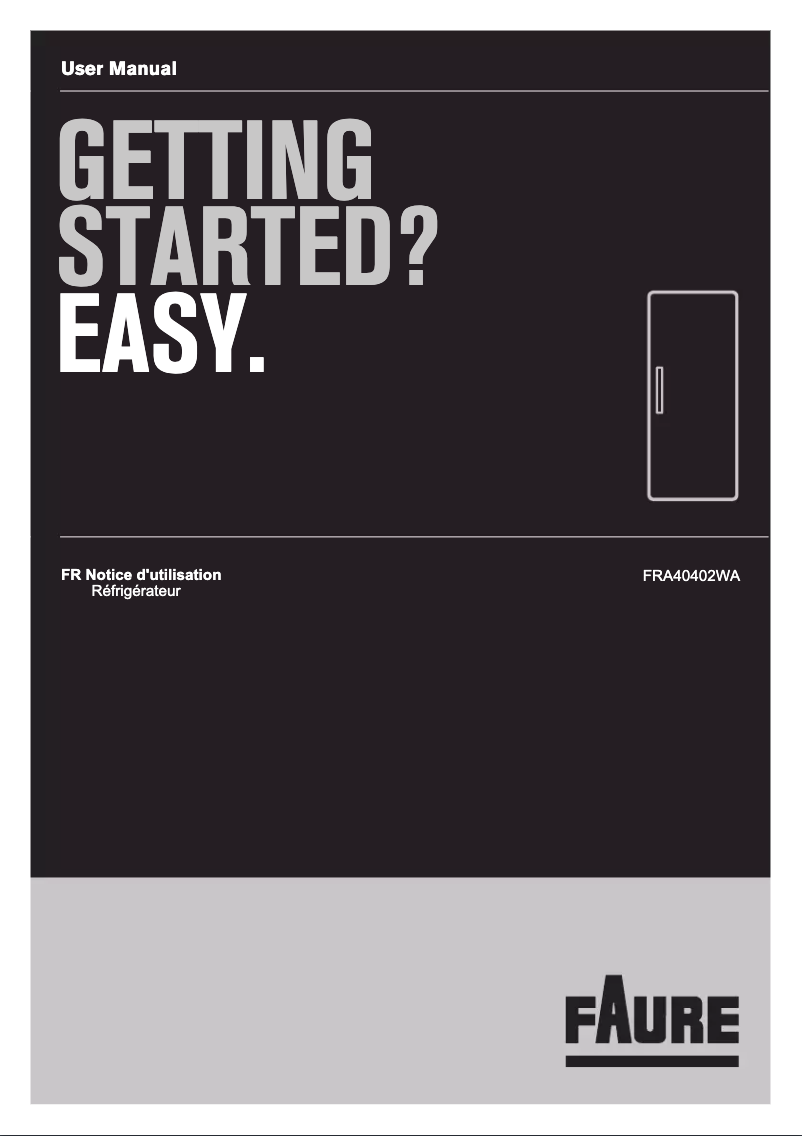 First page image of the manual for FRA40402WA