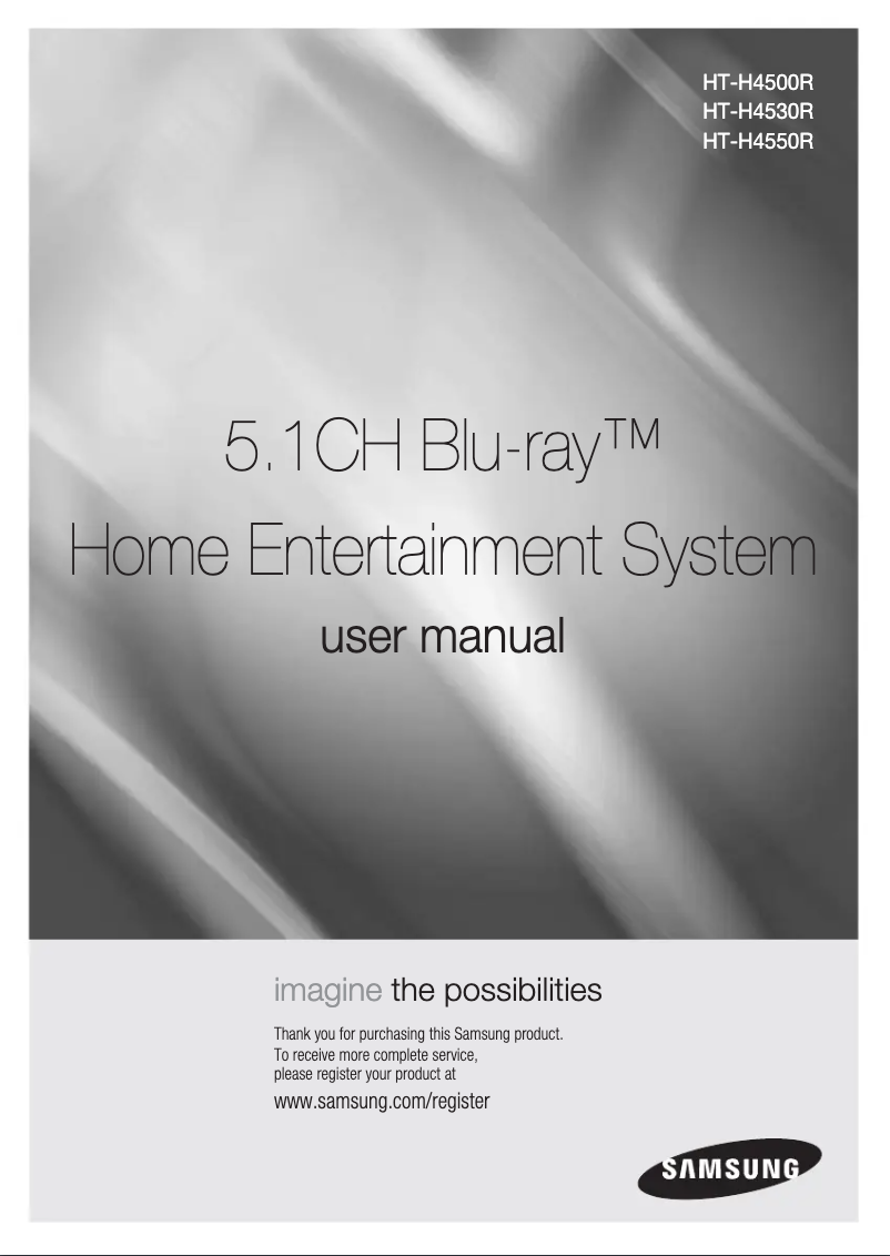 First page image of the manual for HT-H4530R