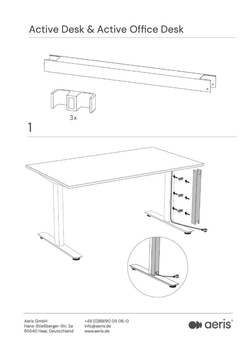 Page 1 of the manual Installation Guide Aeris Active