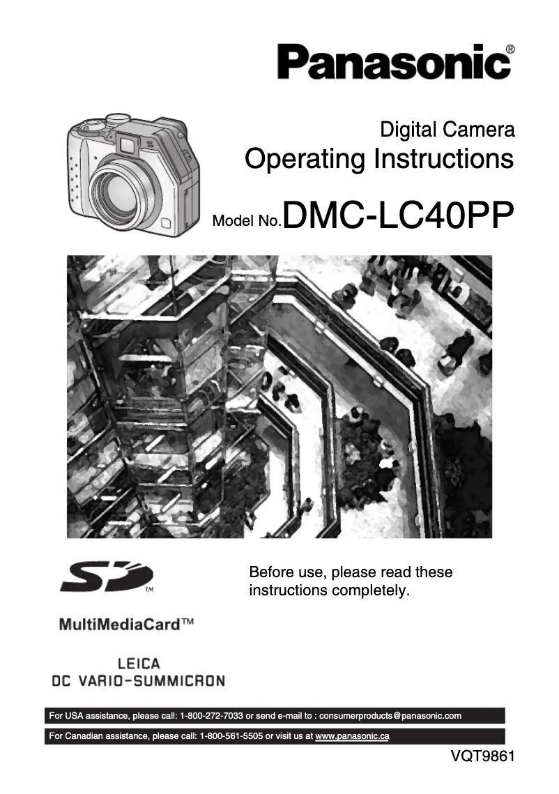 Page 1 of the manual User Manual Panasonic DMC-LC40