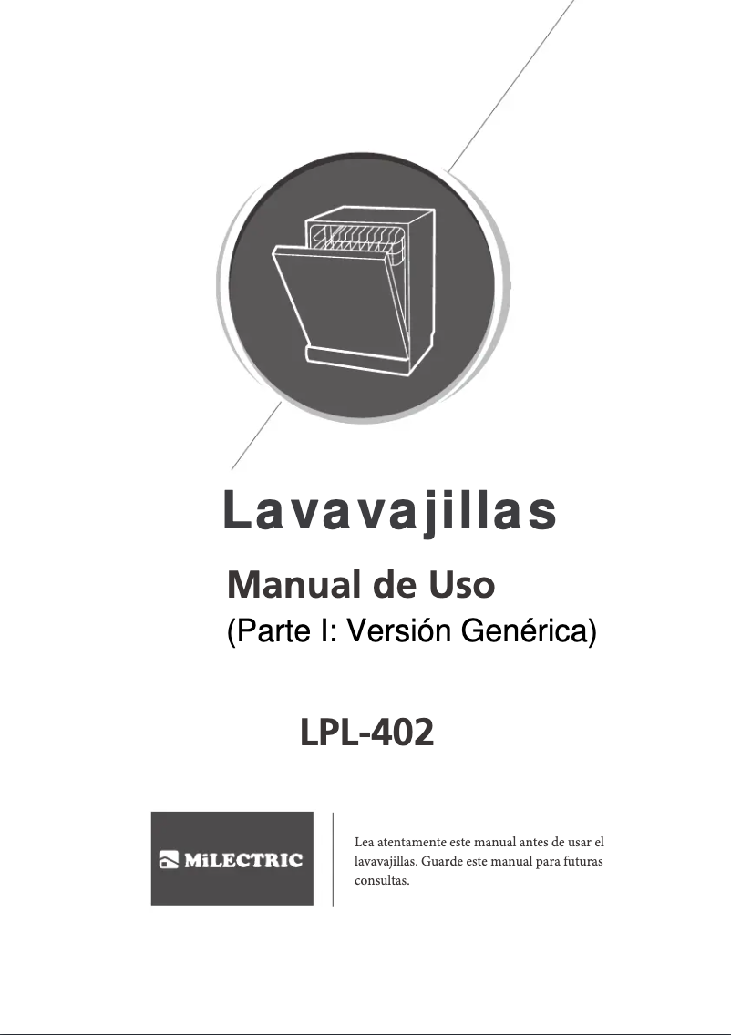 First page image of the manual for LPL-402