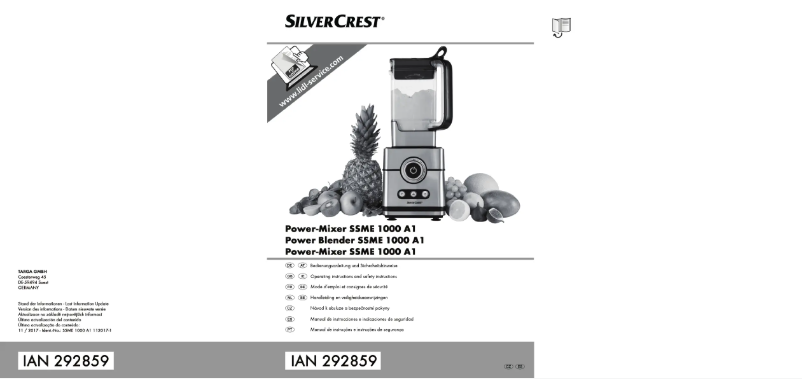 Page 1 of the manual User Manual SilverCrest SSME 1000 A1