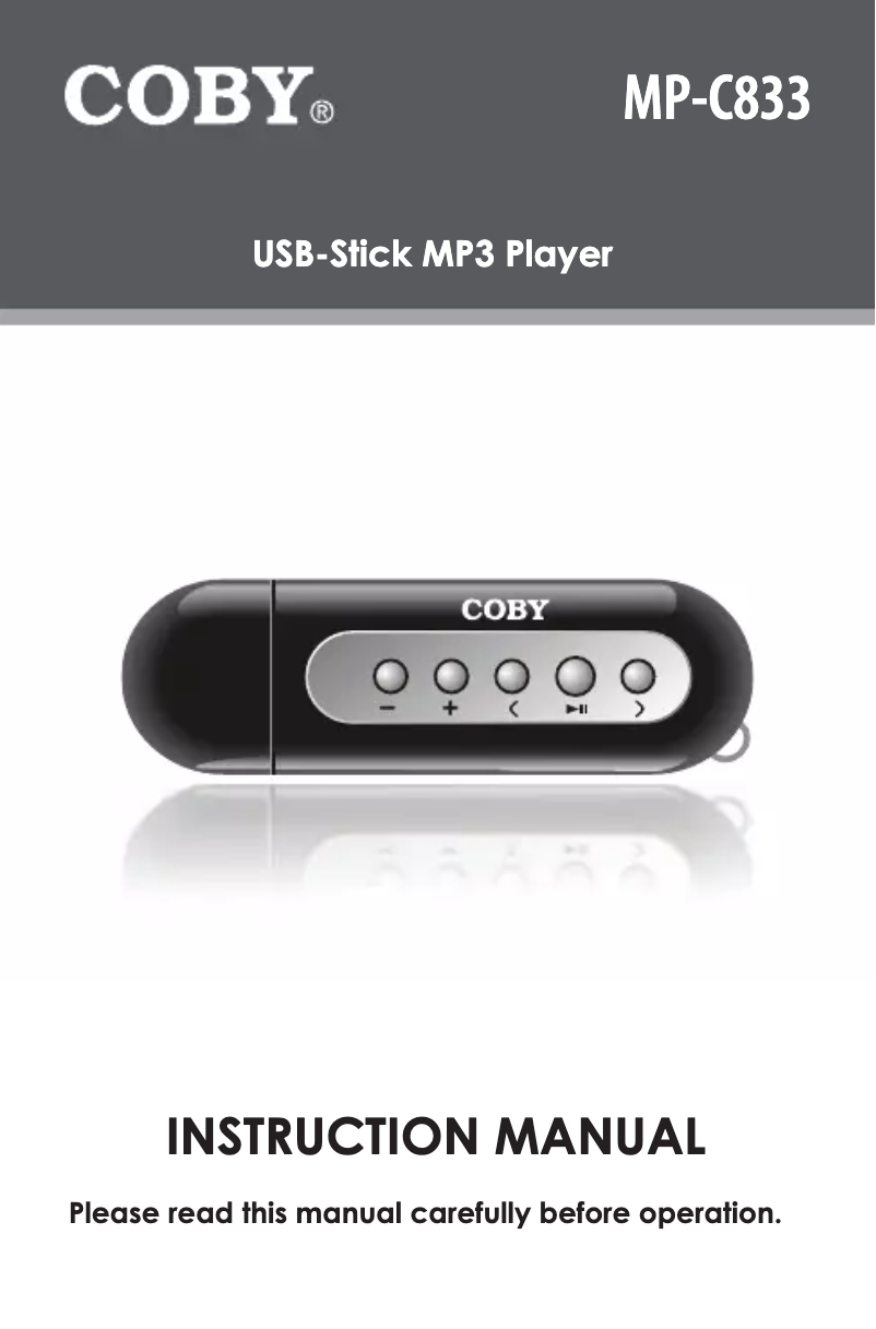 First page image of the manual for MP-C833