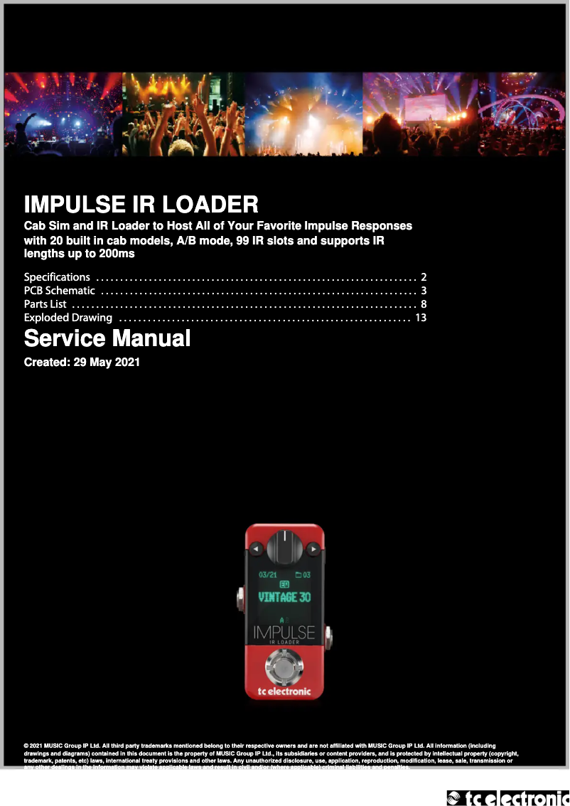 First page image of the manual for Impulse IR Loader