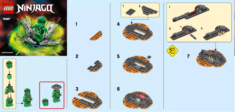 First page image of the manual for Ninjago 70687