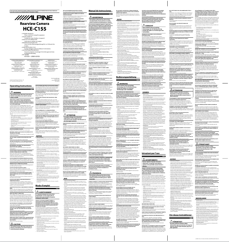 First page image of the manual for HCE-C155