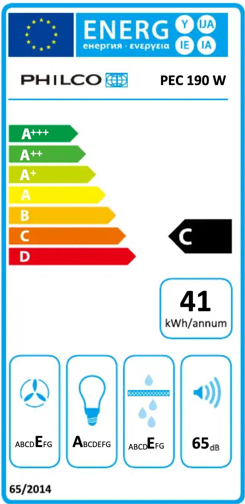 First page image of the manual for PEC 190 W